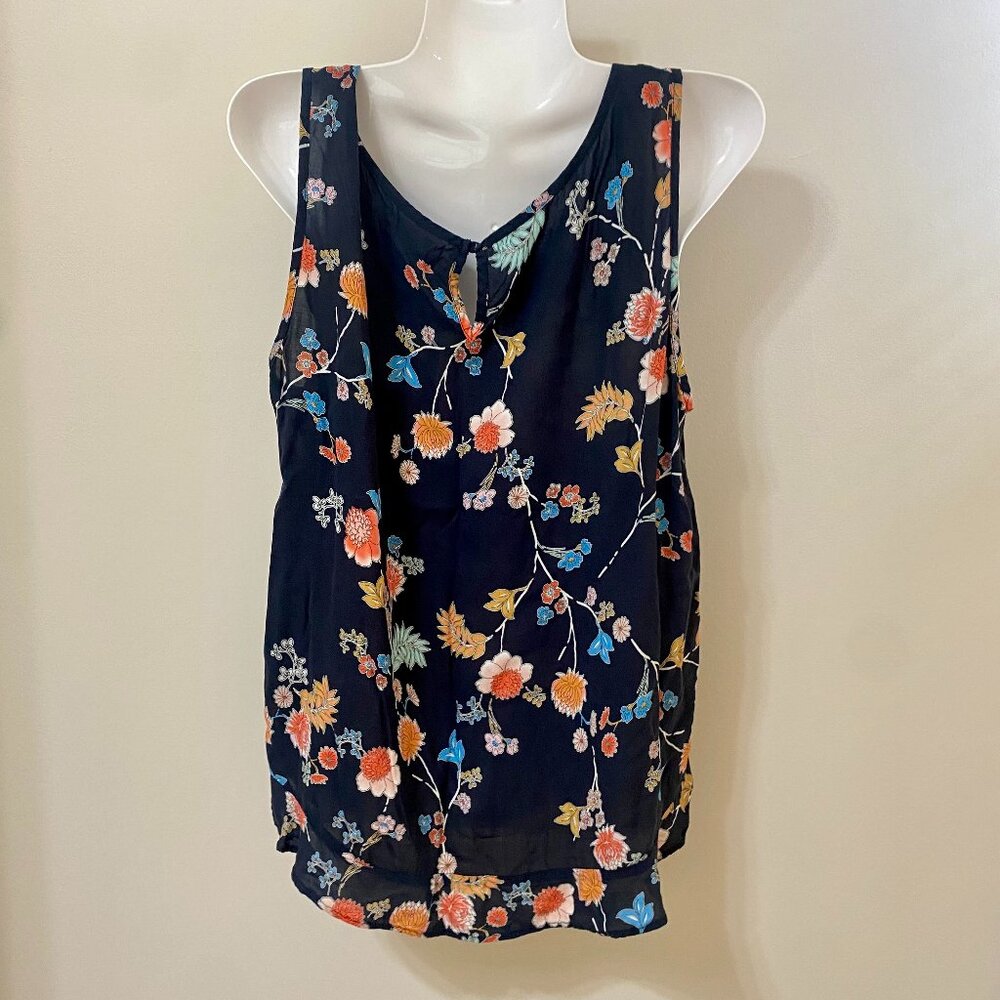 VELVET by GRAHAM & SPENCER FLORAL PRINT TANK TOP SIZE XL